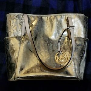 Used Gold Michael Kors Purse